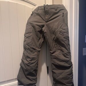Boy's Adjustable Gray Snow Pants